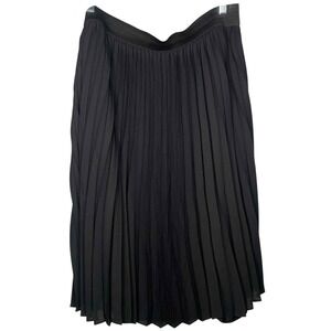 Worthington Womens A-Line Pull On Skirt Size L Black Stretch lined elastic waist